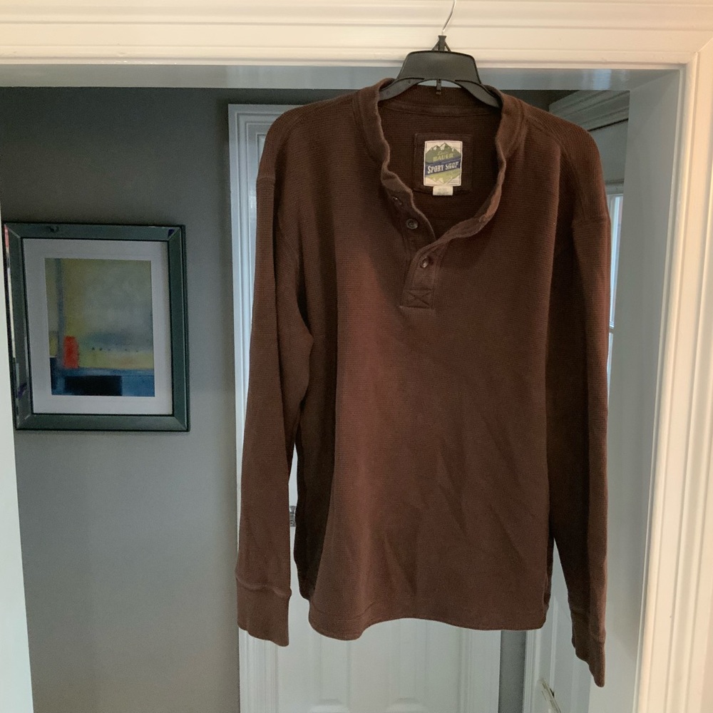 Eddie Bauer Brown Long Sleeve  Shirt size large